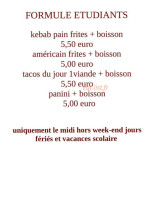 Le B Six menu