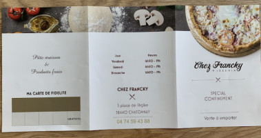 Chez Francky menu