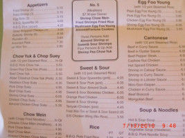 Wong's Kitchen menu