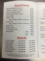 Thad's Place menu