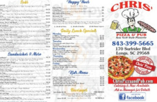 Chris' Pizza Pub food