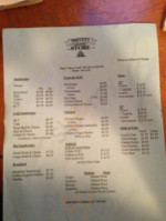 Trevett Store menu