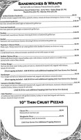 Thatcher Mcghee's Irish Pub Eatery menu