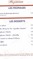 Le Champ Du Feu menu