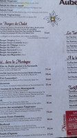 Auberge Heidi menu