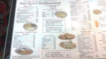 Marilyn's menu