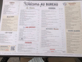 Au bureau menu