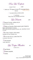 Le Blue Bay menu