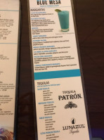 Blue Mesa Taco Tequila menu