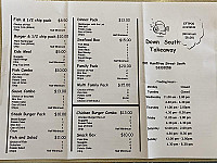 Down South Takeaway menu