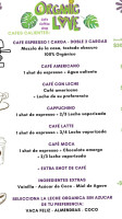 Organic Love menu