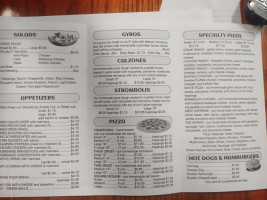 Wanda's Cafe Pizzeria menu