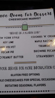 Cheesecake Market menu