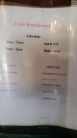 Southwest Cafe menu