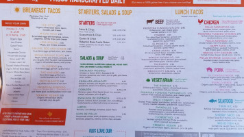 Tacodeli menu