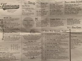 Tamsung Thai Street Eat menu