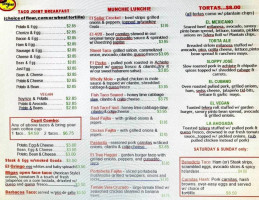 Taco Joint #2 menu