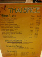 Thai Spice menu