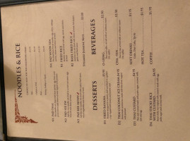 Thai Palace menu