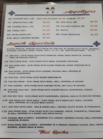 Thai Racha menu