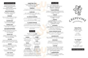 Crepevine menu