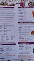 Vitality Bowls menu