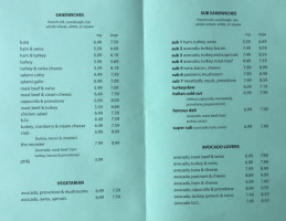 Vince's Deli menu