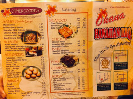 Ohana Hawaiian Bbq menu