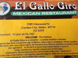 El Gallo Giro menu