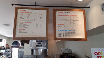 Barnie's Coffee Tea menu