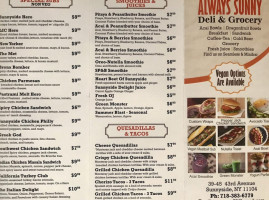 Always Sunny Deli Grocery menu