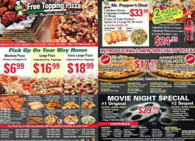 Free Topping Pizza menu