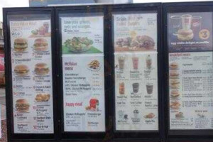 McDonald's Restaurant menu