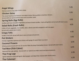 Khao Soy Thai menu