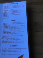 Nong La Cafe menu