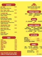 Pacific Coast Hot Dogs menu