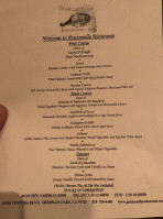 Panzanella Ristorante menu