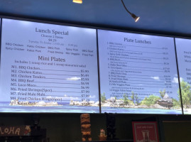 Waikikie Hawaiian Bbq menu