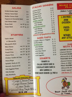 Tonys Pizza menu