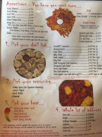 The Yabby Hut menu