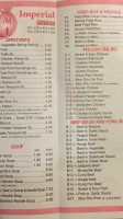 Imperial Hunan menu