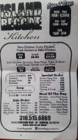 Island Raggae Kitchen menu