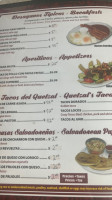 El Quetzal menu