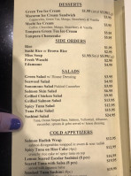 Shogun Sushi Japanese menu