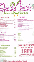 Quickchick Shawarma And Grill menu