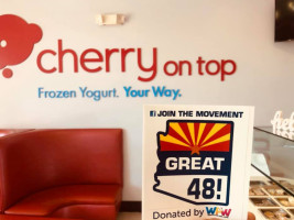 Cherry On Top Frozen Yogurt inside