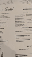 French Gourmet Bistro menu