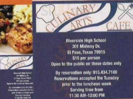 Culinary Arts Program menu