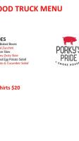 Porky's Pride Smokehouse menu