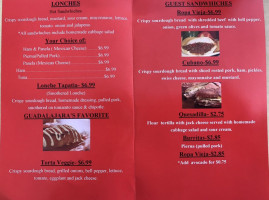 Tapatia menu